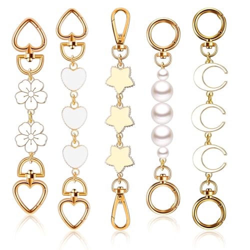 Remuuly 5 Pcs Bag Extender Chain Purse Strap Extender Gold Metal Bag Replacement Chain for Handbag Crossbag ShoulderBag Making Supplies Purse Chains Accessories(Elegant) - Image 1