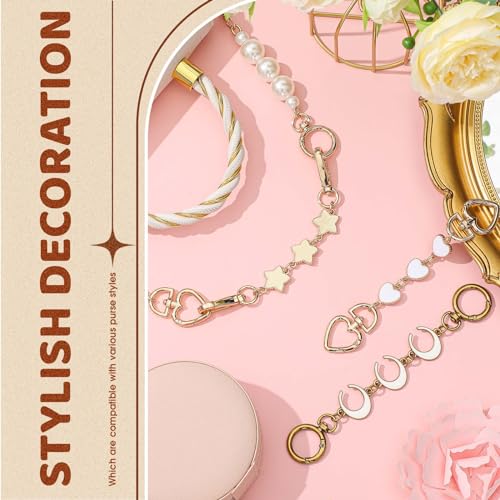 Remuuly 5 Pcs Bag Extender Chain Purse Strap Extender Gold Metal Bag Replacement Chain for Handbag Crossbag ShoulderBag Making Supplies Purse Chains Accessories(Elegant) - Image 5