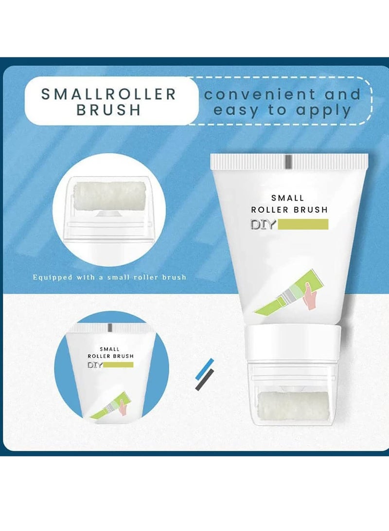 2 PCS Eco-Friendly 2-in-1 Small Rolling Brush for Easy Wall Paint Repair & Renovation - 100g Pink Graffiti Paint for DIY Projects - Image 2