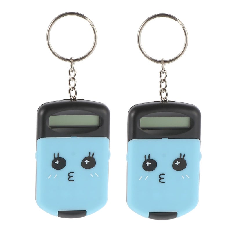 Mini Portable Calculator 2 Pack Cute Cartoon Design Lightweight Durable Plastic For Students Office Classroom - Image 2