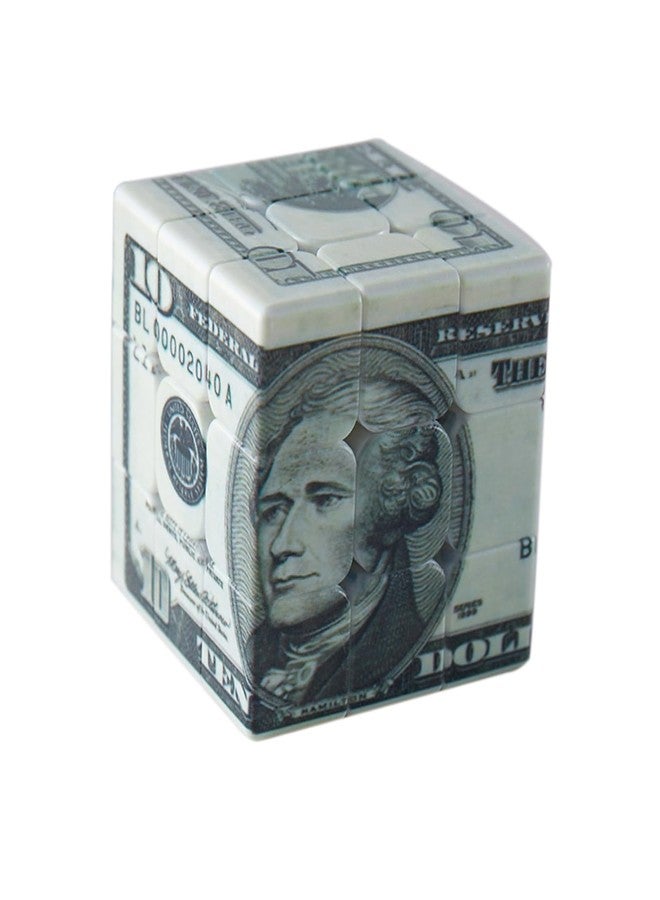 Kugoa Speed Cube 3x3 Ten-Dollar Notes/Bill Back Pattern Magic Cube Puzzle,IQ Games Puzzles Relief Effect Adult Toys,5.6cm/2.2" (10 Dollars) - Image 2