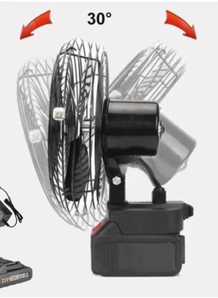 SUKILO - Rechargeable Portable Outdoor Wireless Camping Fan, 8-Inch Battery Operated Outdoor Camping Fan, 2 Speeds, Quiet, and Lightweight with Long Battery Life, Ideal for Camping - Image 1