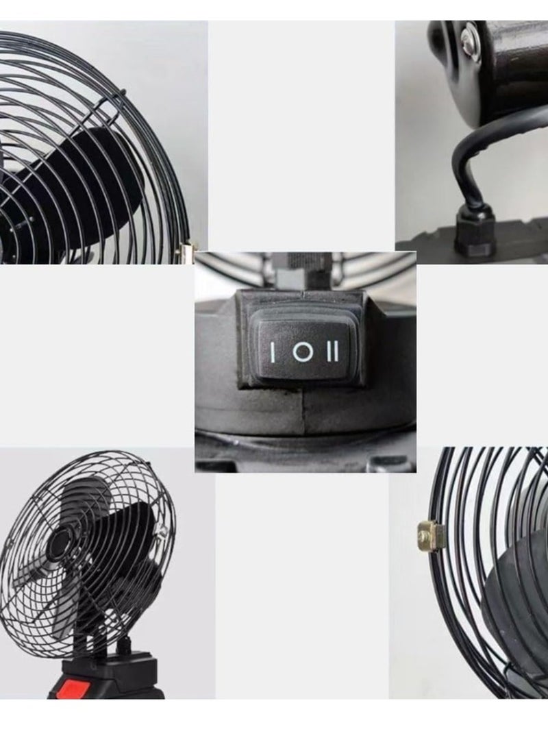 SUKILO - Rechargeable Portable Outdoor Wireless Camping Fan, 8-Inch Battery Operated Outdoor Camping Fan, 2 Speeds, Quiet, and Lightweight with Long Battery Life, Ideal for Camping - Image 1