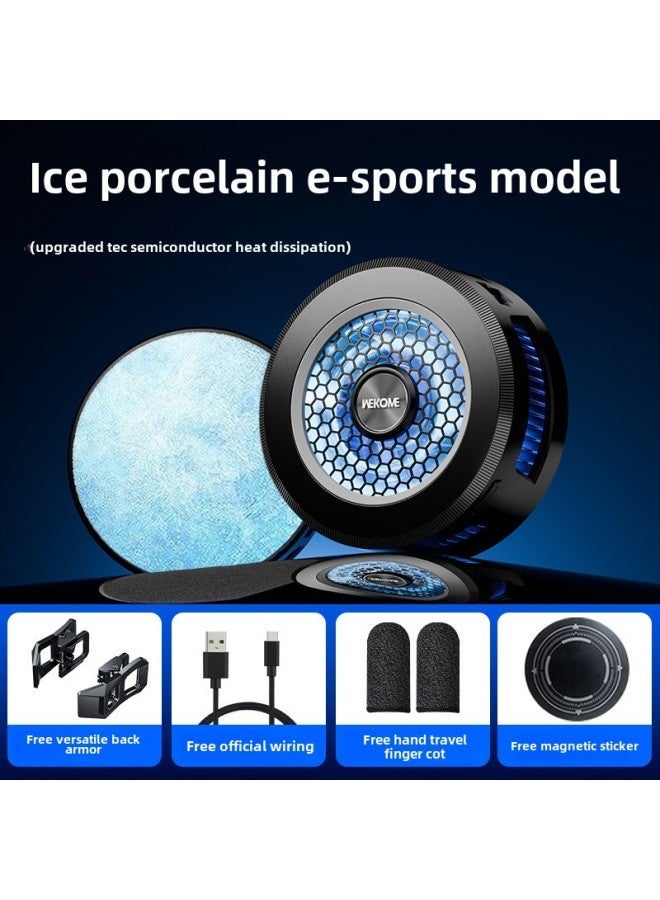 WEKOME Mobile Phone Radiator Semiconductor Refrigeration Icing Cooling Artifact AL19 Digital Display Live-Color:AL19 Standard "black] - Image 1