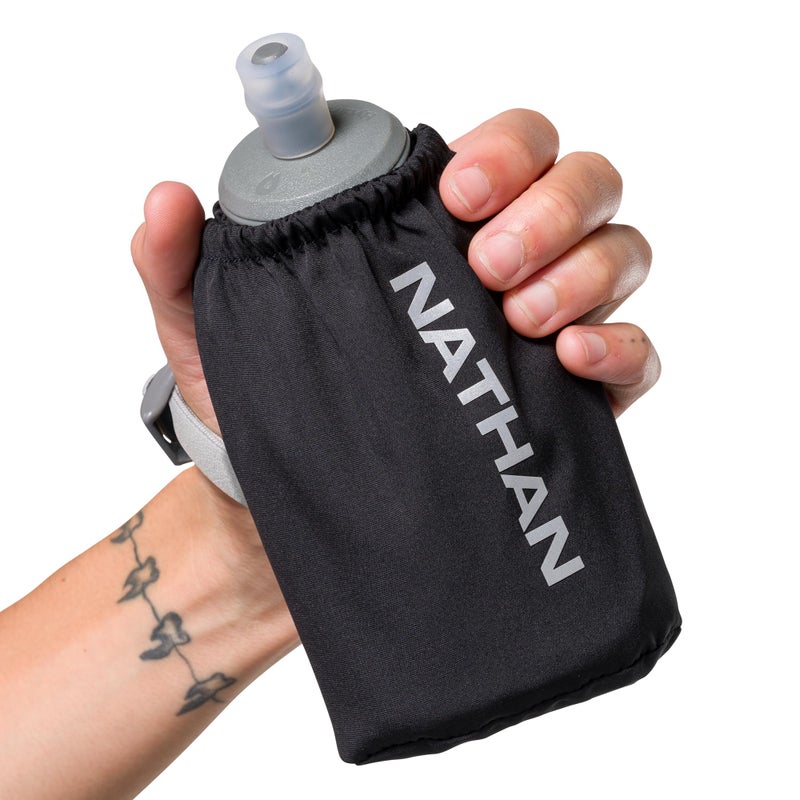 Nathan - Pinnacle 18oz Soft Flask Black/Reflective Silver OSFM - Image 5