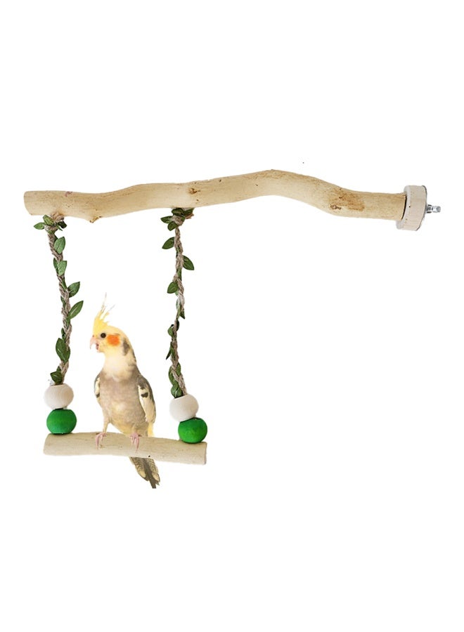 YdingYshengL Parrot Stand Swing Toys,Natural Wood for Birds Toys,Cage Accessories,Suitable for Budgerigar, Parakeet, Conure, Cockatiel, Mynah, Love Birds, Finches and Other Small  Birds - Image 1