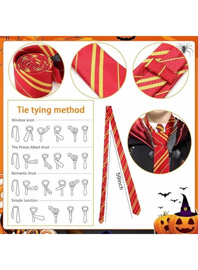 Arabest Halloween Costumes - Wizard Costume Set with Robe, Hat, Magic Wand, Scarf, Tie, Glasses,Tattoo, Halloween Costumes - Image 3