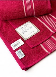 White Rose Shiny Collection 450GSM Bath Towels Set of 3 - Bath Sheet (80x160) - Bath Towel (70x140) - Face Towel (50x90) Quick Dry, Max Absorbent - Red  - Image 5