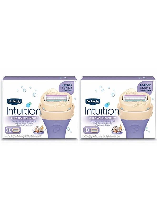 schick Intuition Pure Nourishment Womens Razor Refills with Coconut Milk and Almond Oil - Image 4