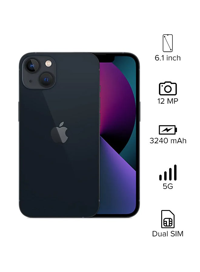 Apple iPhone 13 Physical Dual Sim 256GB Midnight 5G With FaceTime - Image 1