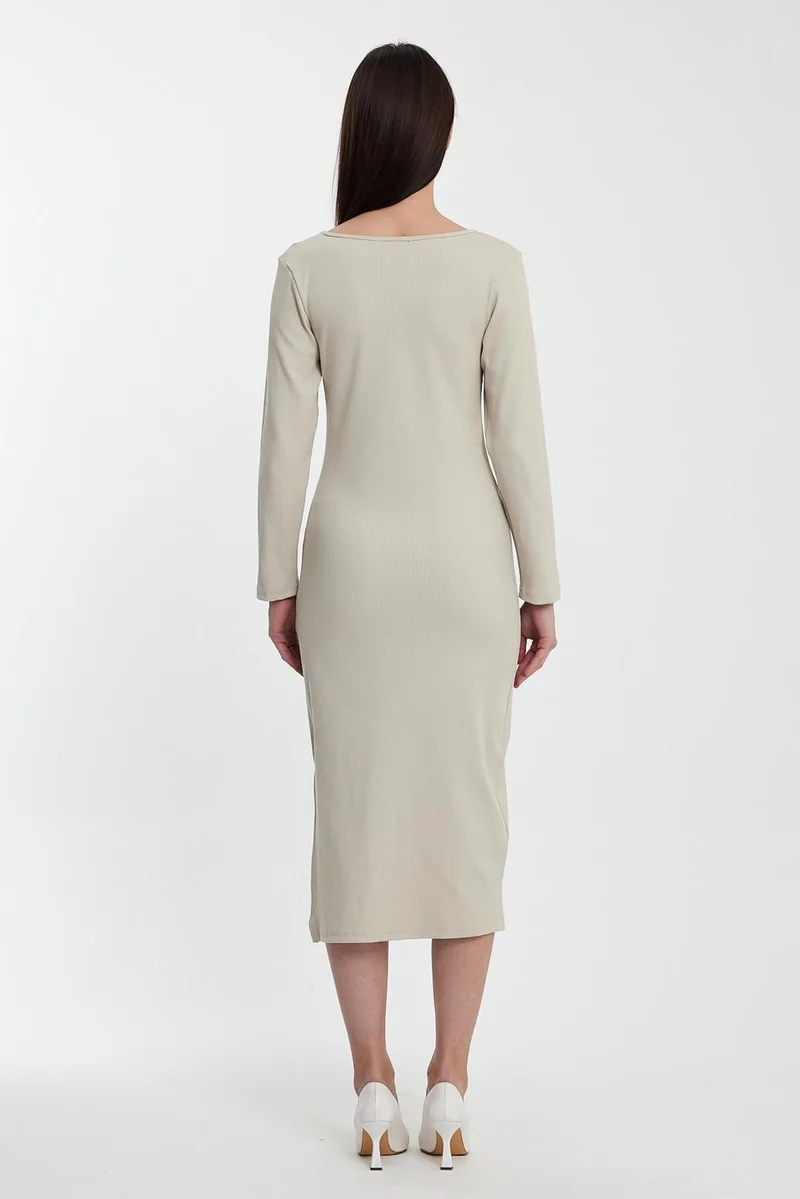الكسندر جاردي Ribbed Squareneck Dress