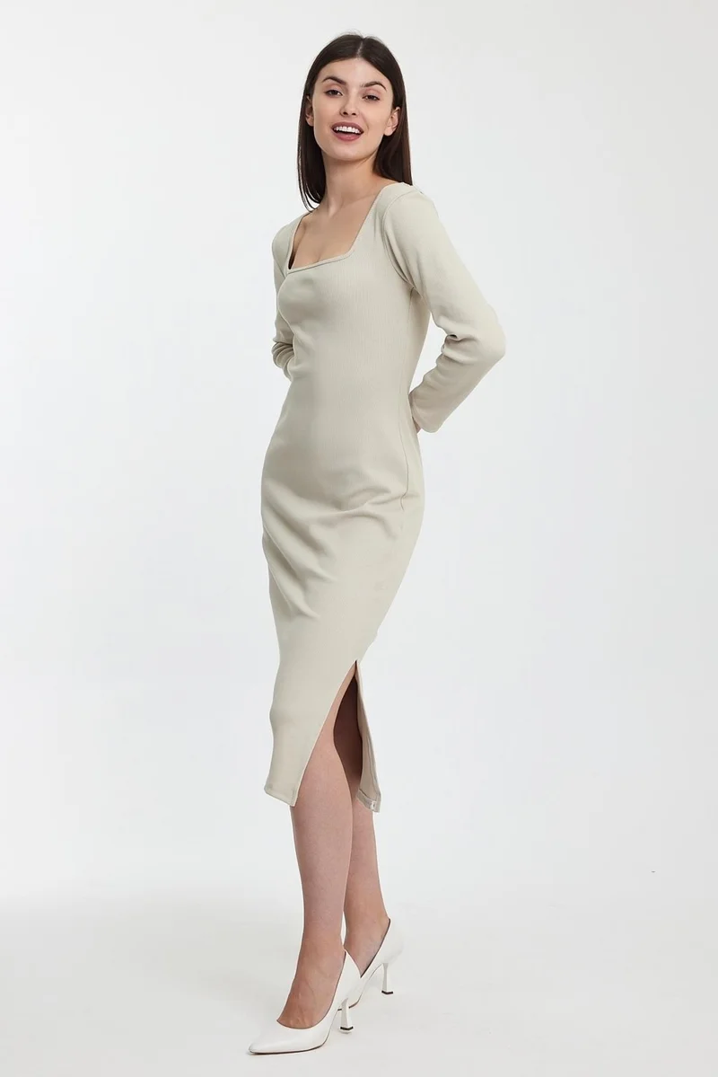الكسندر جاردي Ribbed Squareneck Dress