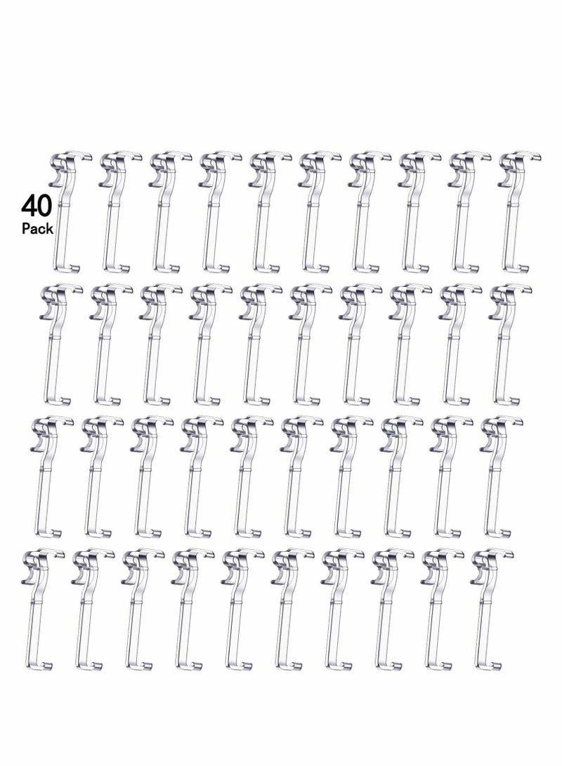 Captaintech Valance Clips for Window Blind, Clear Plastic Valance Retainer Clips, Hidden Valance Clips for Horizontal Blind Valance, 40 Pieces/3.25 Inch - Image 1