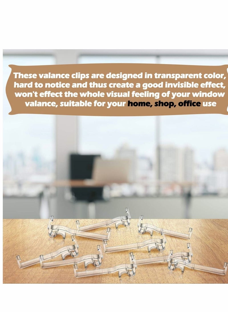 Captaintech Valance Clips for Window Blind, Clear Plastic Valance Retainer Clips, Hidden Valance Clips for Horizontal Blind Valance, 40 Pieces/3.25 Inch - Image 3