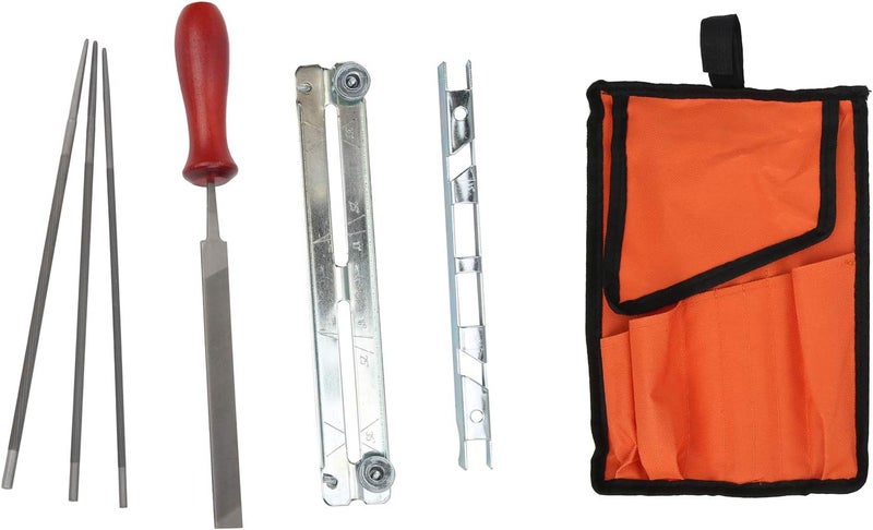 8pcs Chainsaw Sharpening Kit, Wireless Chain Saw File Sharpener Tools Set with Storage Bag, Round and Flat Grinding Files for Accurate Angle Alignment, Tool Steel Sharpening Kit - Image 4