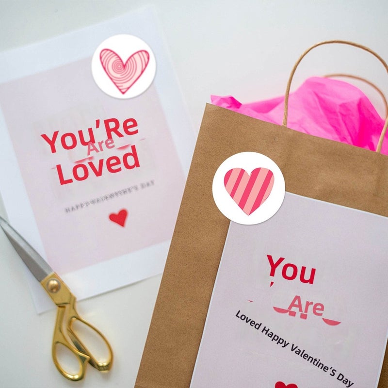 500 stickers/roll Valentine's Day love stickers, love letters, greeting cards, envelopes, bouquets, sealing stickers, sticky stickers, roll  stickers - Image 4