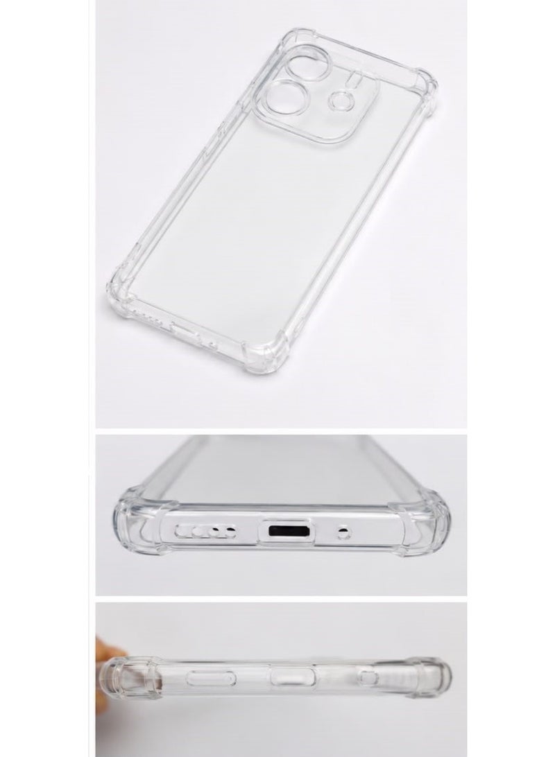 Xiaomi Redmi Note 14 4G Phone Case, 1.5mm Shockproof Clear Soft TPU Anti-Fall Cover - Image 1