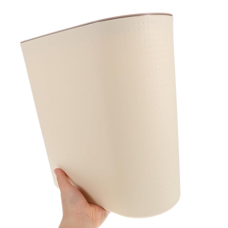 Large Plastic Garbage Bin with Lid, Kitchen Trash Can for Bathroom and Laundry Room, Narrow Space Wastebasket for Home Office Bedroom - Image 3