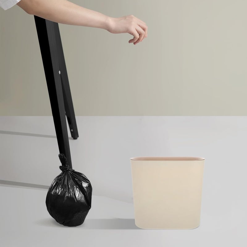 Large Plastic Garbage Bin with Lid, Kitchen Trash Can for Bathroom and Laundry Room, Narrow Space Wastebasket for Home Office Bedroom - Image 4