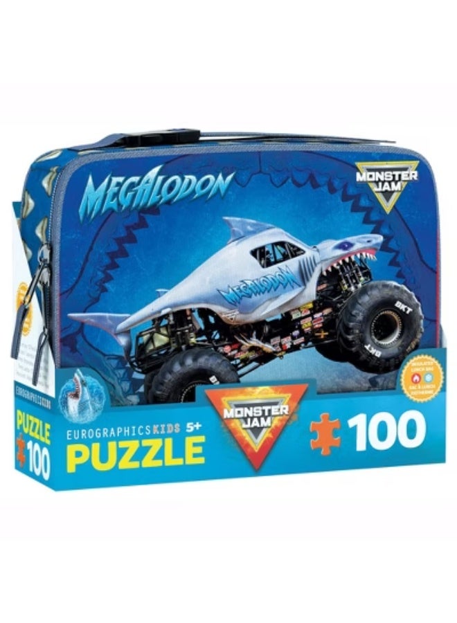 eurographics Eurographics Puzzle 100-Pcs In Lunch Bag - Monster Jam Megalodon 9100-5939  - Image 1