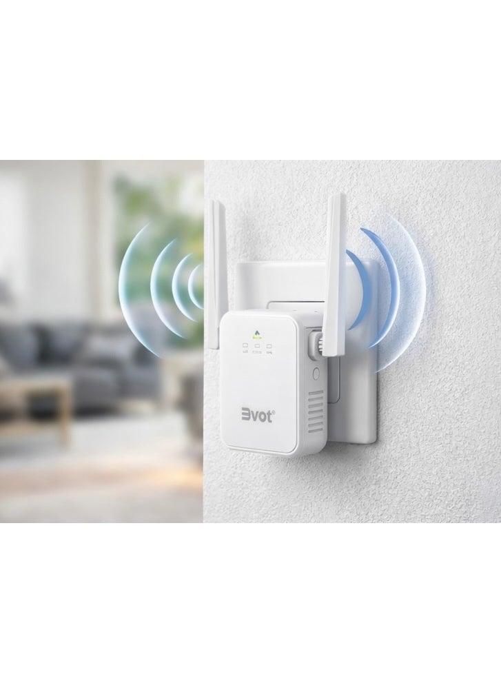 مقوي إشارة الواي فاي BVOT موديل M09 – سرعة 300Mbps بتردد 2.4GHz | تقنية 2x2 MIMO | مقوي واي فاي سهل التركيب مع منفذ RJ45 لإزالة المناطق الضعيفة - Image 2