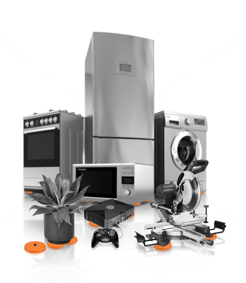 Slipstick قبضات عالمية CB700 من سليبستيك مع سطح غير قابل للانزلاق لنجارة الخشب، الطلاء، التسوية، الرفع، والدعم (مجموعة من 8) 2-3/4 بوصة دائري x ½ بوصة ارتفاع - برتقالي، 8 عبوة، 8 عدد - Image 3