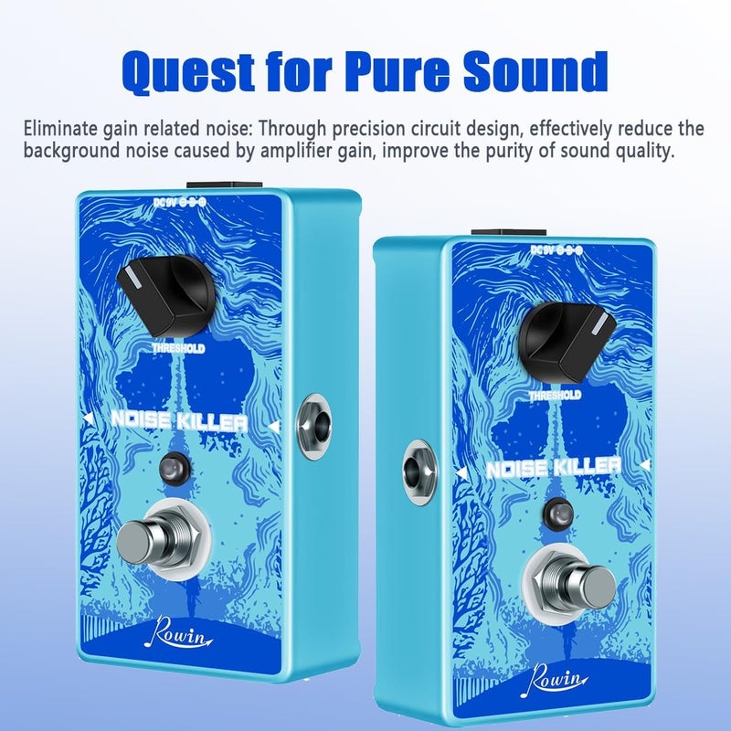 Rowin Noise Killer Guitar Pedal Noise Reduction Full Size True Bypass RE-03 - Image 2