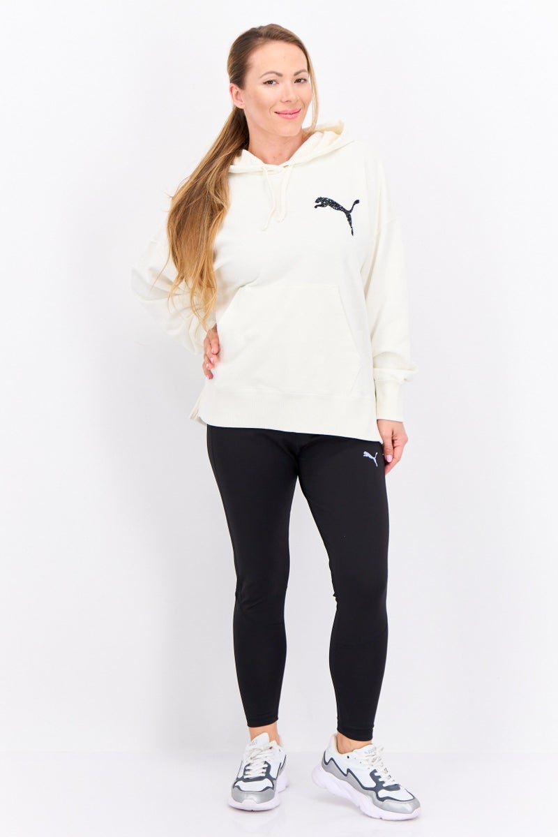 PUMA Women Sportswear Fit Long Sleeves Outdoor Hoodies, White  - Image 4