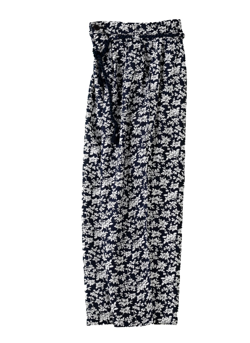 Jelliene Girls Black Floral Wide Leg Pants  - Image 3