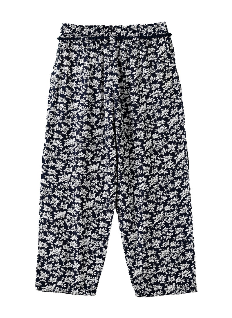 Jelliene Girls Black Floral Wide Leg Pants  - Image 2