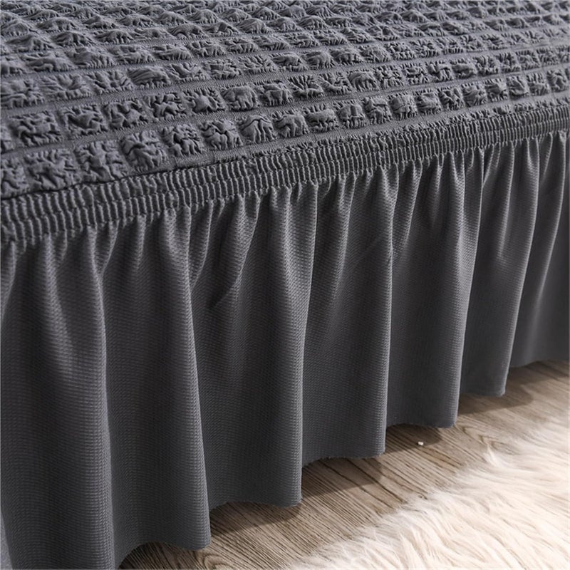 Sofa Cover for Living Room Couch Protector with Skirts Unique Soft Slipcover for Home for Couch Cushion(Color 6,3-Seater(190-230cm)) - Image 4