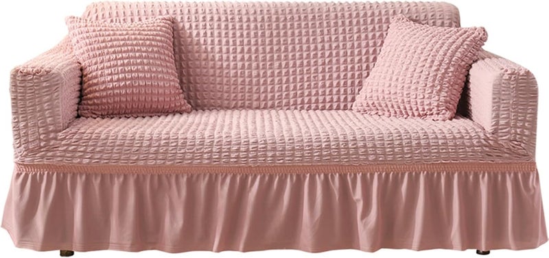 Sofa Cover for Living Room Couch Protector with Skirts Unique Soft Slipcover for Home for Couch Cushion(Color 6,3-Seater(190-230cm)) - Image 5