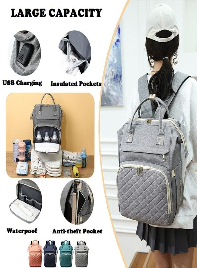 SAEKOS® Baby Diaper Bag | Stylish Maternity Backpack | Large Capacity to Carry all Baby Needs | Use for Traveling, Occasion | Durable & Multifunctional (Green) - Image 3