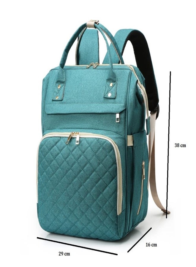 SAEKOS® Baby Diaper Bag | Stylish Maternity Backpack | Large Capacity to Carry all Baby Needs | Use for Traveling, Occasion | Durable & Multifunctional (Green) - Image 2