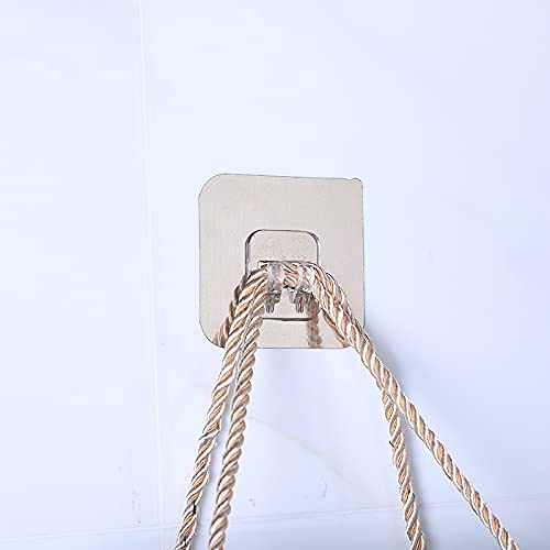 CARTSHOPPER Self Seamless Adhesive Plastic Wall Hooks Heavy Duty Hooks Magic Adhesive Sticker for Bathroom Self Corner Shelves (Only Stickers) (12) - Image 5