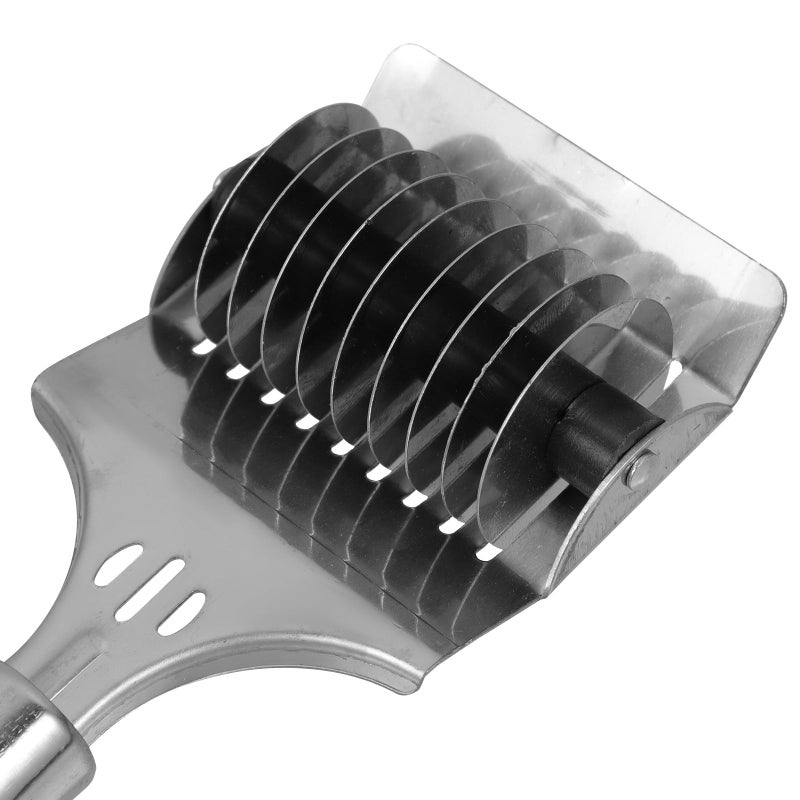 Stainless Steel Manual Pasta Maker Noodle Cutter Dough Scraper Kitchen Gadget Random Handle Color - Image 4