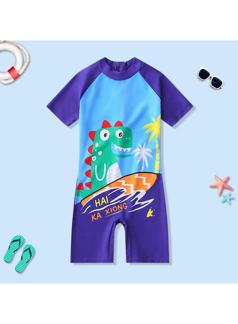 YD Long Sleeved Beach Sunscreen Children's One Piece Swimsuit - Image 1
