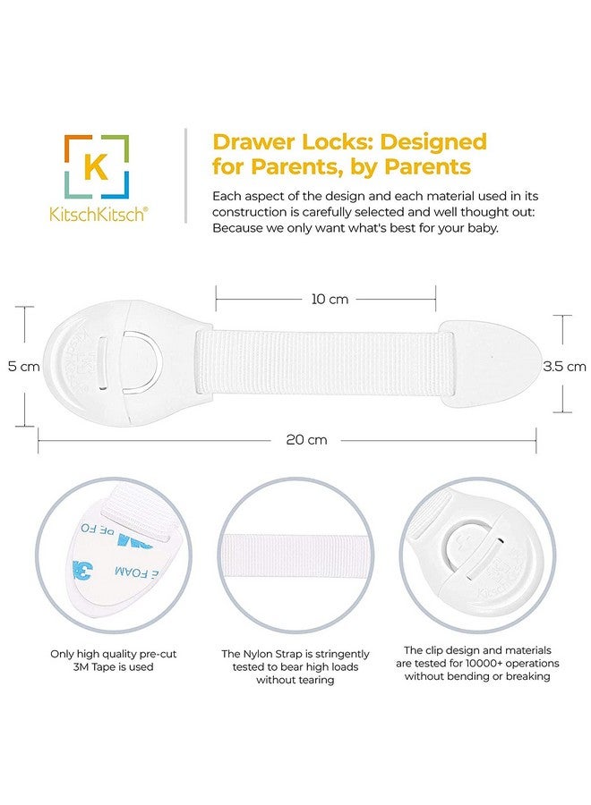 كيتش كيتش أقفال أمان للأثاث للأطفال (عبوة من 8 قطع باللون البني بالكامل) صنع في الهند - Image 3