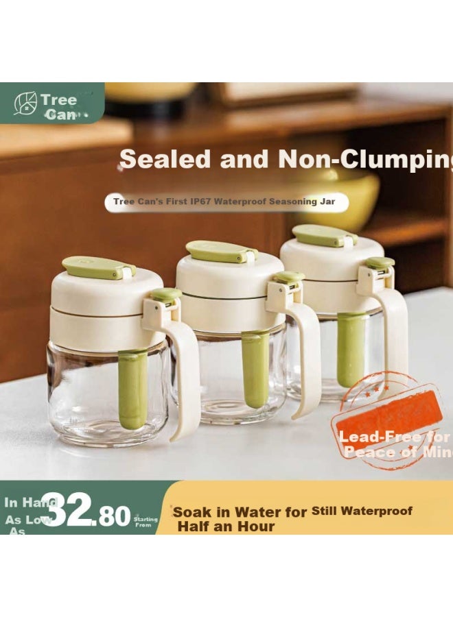 SHUEHO Shuke Middun Dun Seasoning Jar Salt Container Bottle Sealed Moisture-proof Storage Box Spice Container For Home Kitchen Seasoning Spoon Dual-use - Image 1