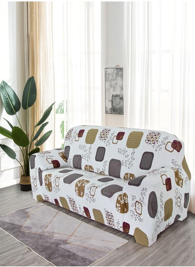 3-Seater Exquisitely Floral Designed Universal Size Sofa Cover Wrinkle Free Anti-Slip 360-Degree Full Coverage Sofa Slipcover