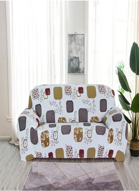 3-Seater Exquisitely Floral Designed Universal Size Sofa Cover Wrinkle Free Anti-Slip 360-Degree Full Coverage Sofa Slipcover