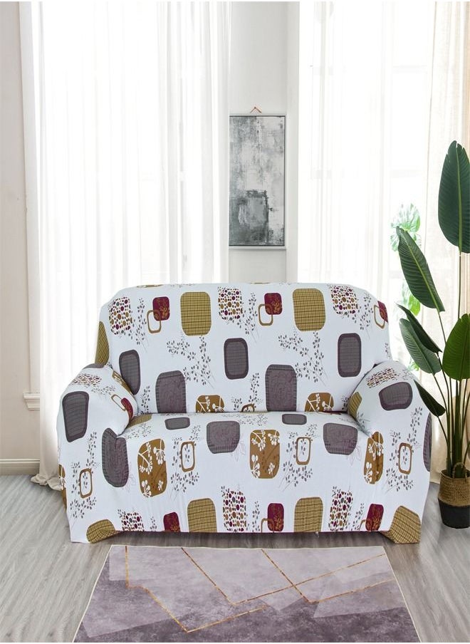 3-Seater Exquisitely Floral Designed Universal Size Sofa Cover Wrinkle Free Anti-Slip 360-Degree Full Coverage Sofa Slipcover