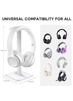 Generic Z8 Over Ear Headset Stand Detachable Headphone Holder Gaming Headset Bracket Aluminum Alloy Earphone Display Rack White  - Image 3