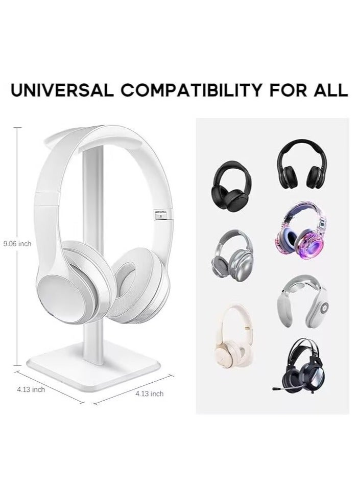 Z8 Over Ear Headset Stand Detachable Headphone Holder Gaming Headset Bracket Aluminum Alloy Earphone Display Rack White  - Image 3