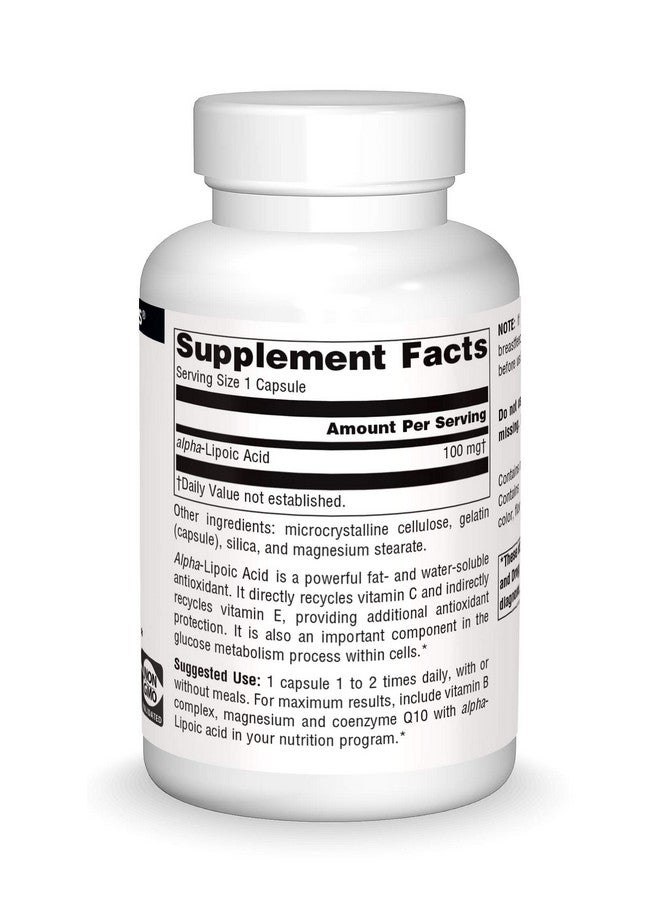 Source Naturals Alpha Lipoic Acid 100 Mg Supports Healthy Sugar Metabolism Liver Function & Energy Generation 120 Capsules - Image 4