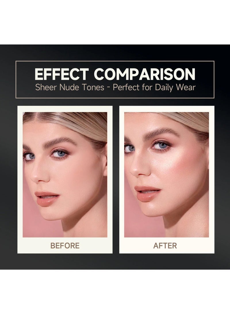 STARPLEX Cream Blush Starlight Velvet Blush Cream Lip & Cheek 2-in-1 APRICOT, Transparent Skylight Portable, Waterproof Sweatproof Long Lasting, Finger Apply Natural Brighten Complexion, 6 Shades Available - Image 2
