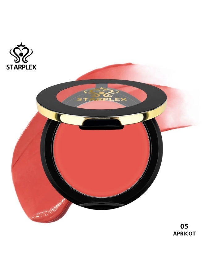 STARPLEX Cream Blush Starlight Velvet Blush Cream Lip & Cheek 2-in-1 APRICOT, Transparent Skylight Portable, Waterproof Sweatproof Long Lasting, Finger Apply Natural Brighten Complexion, 6 Shades Available - Image 1