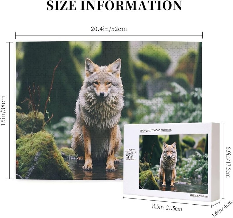 Phayah Wolf After Rain 500 Piece Jigsaw Puzzle For Adults Home Decor 20 4 X 15 Inches - Image 5