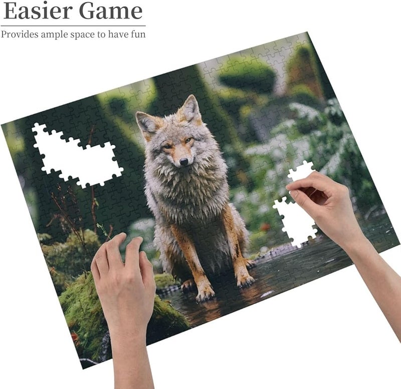 Phayah Wolf After Rain 500 Piece Jigsaw Puzzle For Adults Home Decor 20 4 X 15 Inches - Image 4