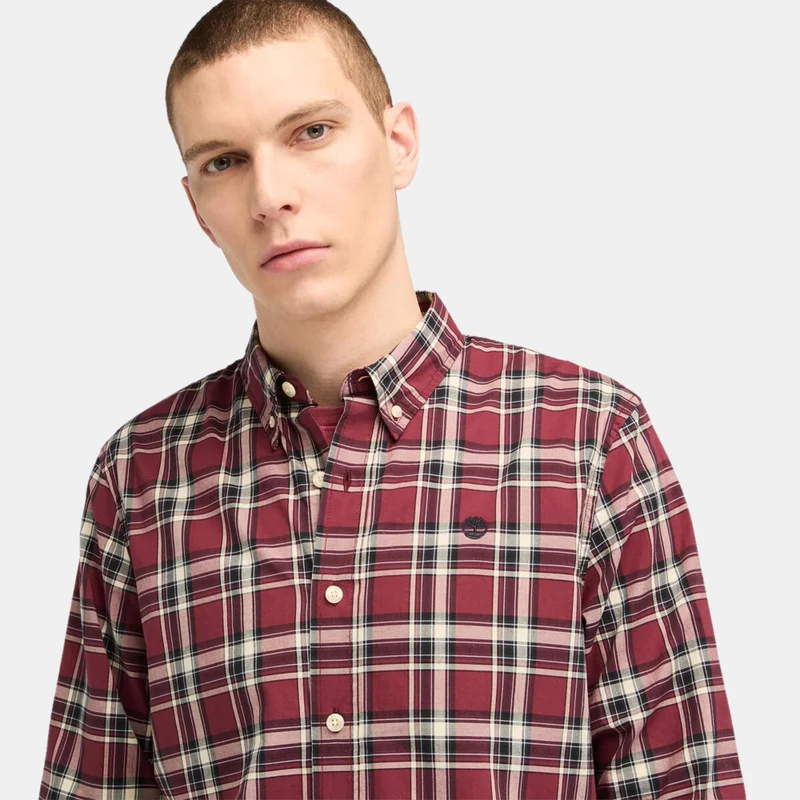 Timberland Men's Stretch Poplin Check Shirt